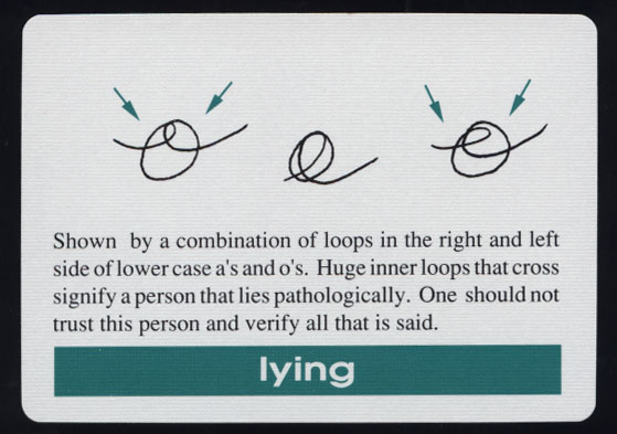 Lying loops (Pic Courtesy: Handwriting University International, USA)